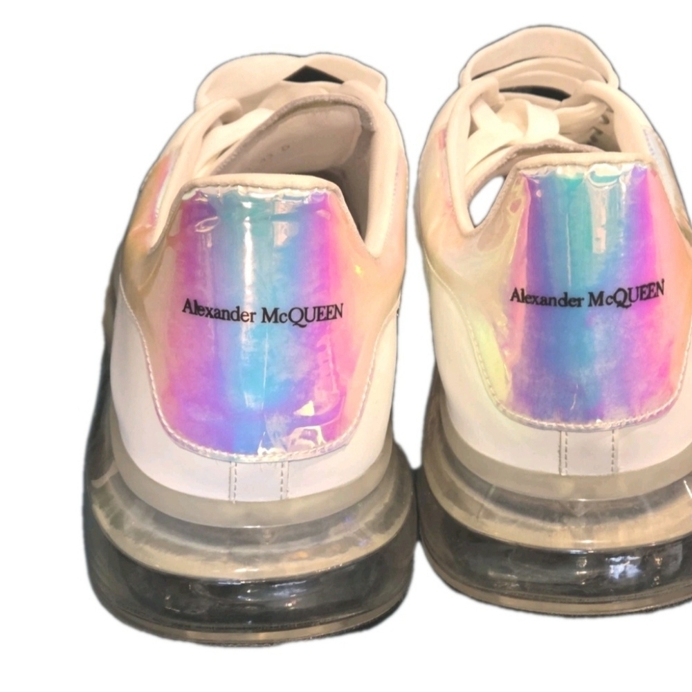 Alexander McQueen Clear Sole Holographic Chunky Sneakers US Men's Size 10 EU 43 - Picture 12 of 14